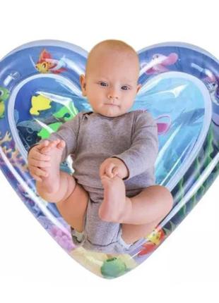 Водний килимок для дітей "серце", що розвиває надувний аквакил...