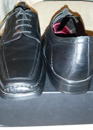 Классные кожаные туфли датского бренда b&amp;co размер 44,черные