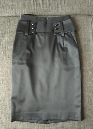 Черная юбка-карандаш mango suit, р.34/xs