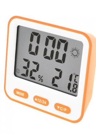 Цифровой термометр с гигрометром BK-854 (функция часов, календ...