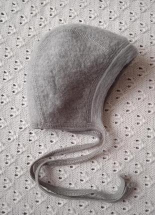 Термо шапочка из мериносовой шерсти для малыша шапка из валяно...