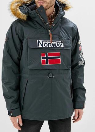 Куртка - анорак черная geographical norway размер м (46) l 48/