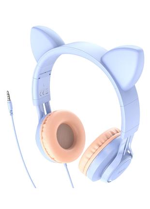 Навушники Veron W36 з мікрофоном Cat ear Midnight Blue