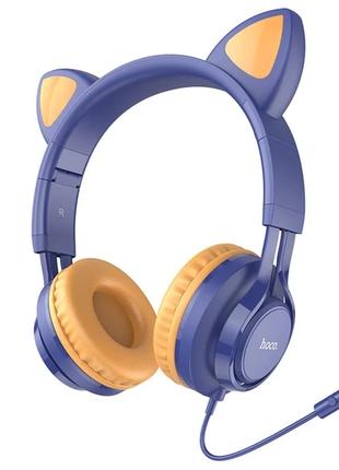 Навушники Veron W36 з мікрофоном Cat ear Dream Blue