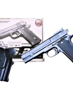 Игрушечный пистолет Браунинг G20 металлический черный 6 мм с к...