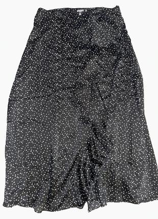 Шикарная шелковистая миди юбка от missguided ( размер 10)