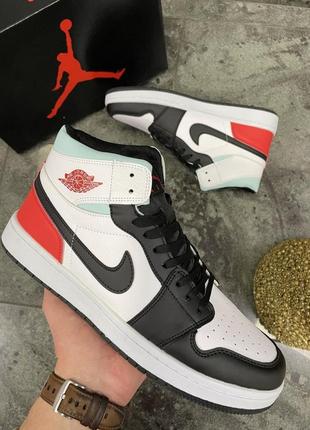 Кроссовки nike air jordan 1 (цветные)