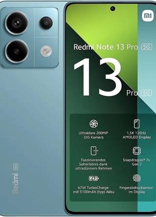 Смартфон Xiaomi Redmi Note 13 Pro 5G 12/512Gb Blue, Global NFC...