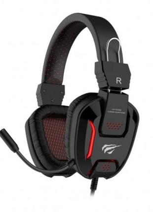 Навушники ігрові Havit HV-H2168d з мікрофоном чорний/червоний
