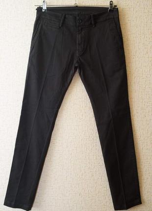 Чоловічі штани чинос diesel, темно-сірого кольору в дрібну смужку