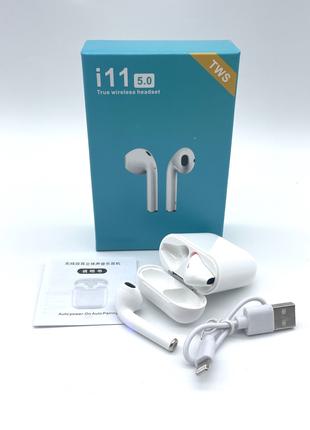 Гарнитура Bluetooth AIRPODS i11 (A GOOD) BT5.0 без возврата