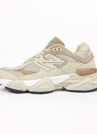 New balance 9060 бежевые кроссовки женские замшевые 2009 балан...