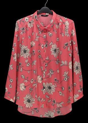Красивая брендовая розовая блузка "george" с цветочным принтом...