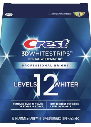 Відбілюючі смужки crest 3d whitestrips professional white курс...