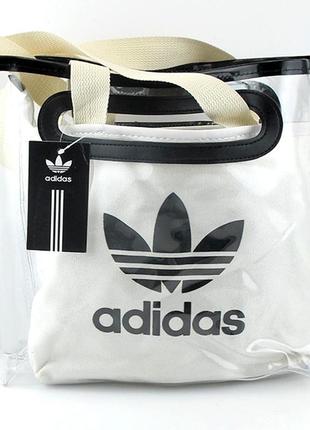 Прозрачная спортивная сумка puma, nike, adidas 2в1.