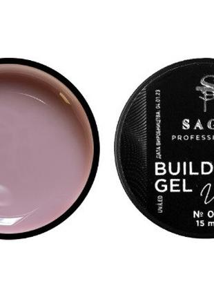 Гель для нарощування Saga Builder Gel Veil 03 Orchid shimmer, ...