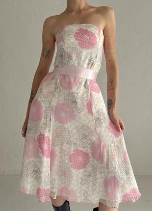 Нежное розовое 100% натуральное шелковое платье барби винтаж с...
