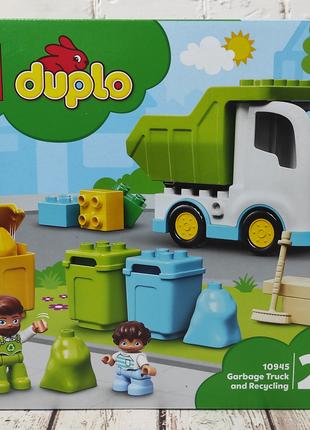 Конструктор LEGO Duplo 10945 Мусоровоз и контейнеры для раздел...