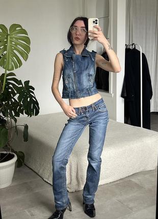 Low rise jeans голубые джинсы на низкие а посадке винтаж