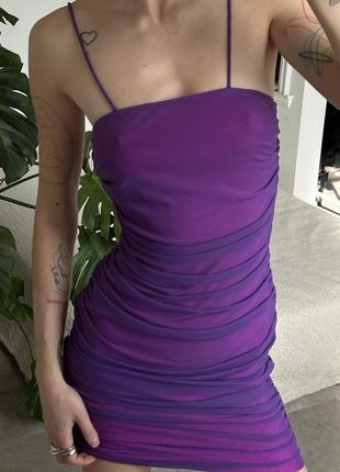 Новое блестящее сетчатое мини платье от shein