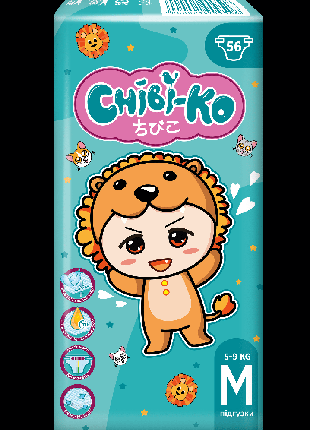 Chibi-Ko детские подгузники M, 5-9 кг, 56 шт