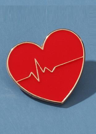 Брошь значок медицинская в виде Сердца. на день Медика подарок