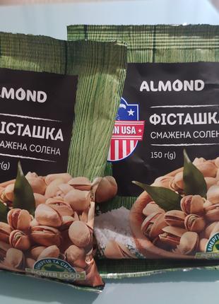 Фісташки Almond в лушпинні смажені, 150г