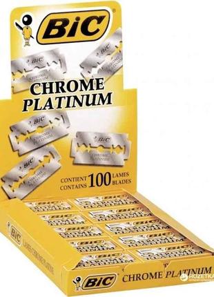 Леза для гоління 100шт Chrome Platinum (20пач*5лез) коробка ТМ...