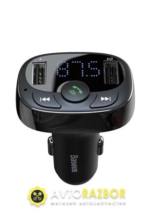АЗП з FM-модулятор Baseus T Shaped S-09A Car Bluetooth MP3 Pla...