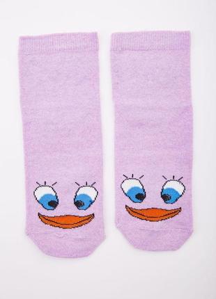 Бузкові жіночі шкарпетки, з принтом, середньої довжини, 167r337