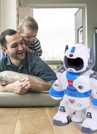 Интерактивная детская игрушка танцующий робот музыкальный с св...