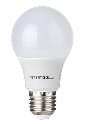 Светодиодная лампа led 10вт, e27, 220в, intertool ll-0014