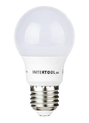 Светодиодная лампа led 7вт, e27, 220в, intertool ll-0003