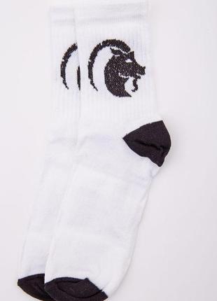Жіночі білі шкарпетки, з принтом, 167r520-5