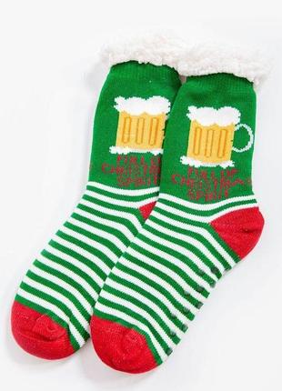 Шкарпетки-валянки теплі, вовняні, колір зелений, 151r2035