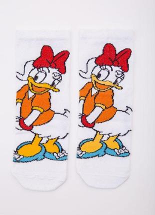 Жіночі шкарпетки, білого кольору з мультяшним принтом, 167r360