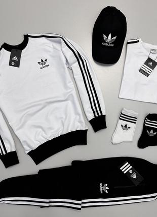 Adidas-звітшот-штани-футболка-кепка-2пари шкарпетки