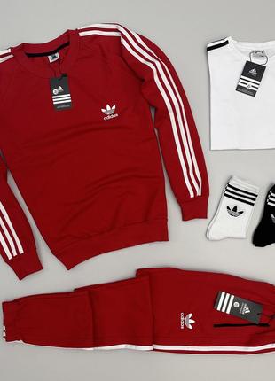 Набір adidas світшот-штани-футболка-2пари носки