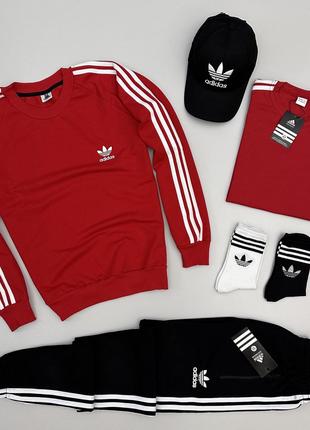 Adidas-звітшот-штани-футболка-кепка-2пари шкарпетки