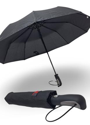 Мужской зонтик полуавтомат Bellissimo черный 10 спиц #0623