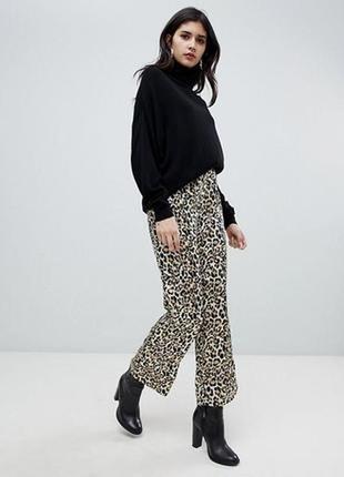 💛💛💛красивые женские леопардовые укороченные брюки, штаны, кюло...