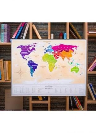 Скретч карта мира travel maps gold