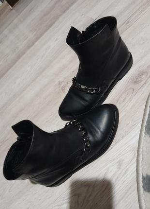 Шикарные кожаные ботиночки, ботинки, 36 размера, деми