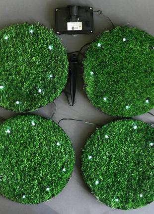 Искусственный газон с подсветкой от солн батареи