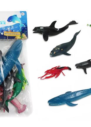 Набор игрушек морских животных в кульке 7шт 303-96 р.34*24*6см