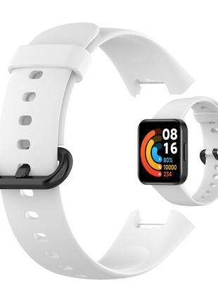 Силиконовый ремешок для Xiaomi Redmi Watch 2 Lite | HMU | белый