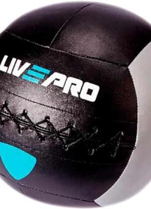 Медбол LivePro WALL BALL черный, серый 3кг LP8100-3