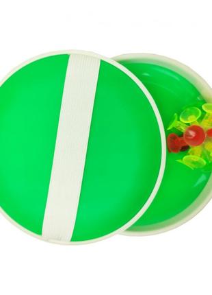 Детская игра "ловушка" m 2872 мяч на присосках 15 см зеленый