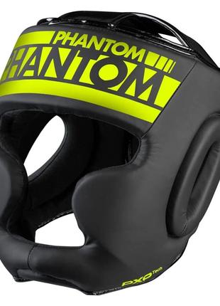 Боксерский шлем Phantom APEX Full Face, Black/Neon Yellow