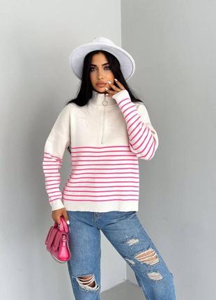 Женский свитер в полоску кофта женская стильный женский свитер